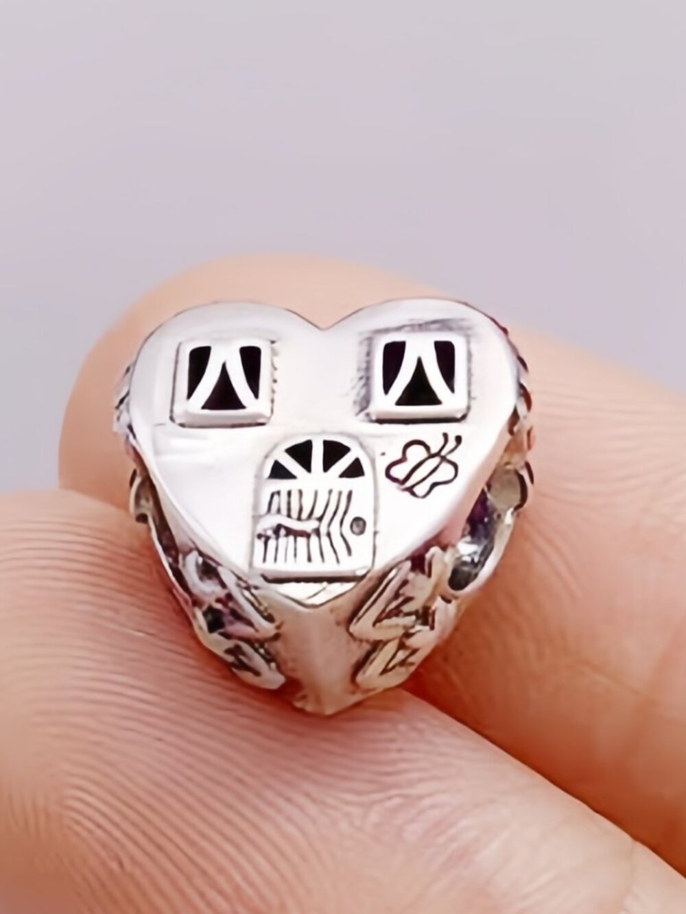 Pandora Heart House Happy Place Dangle Charm Pendant, S925 Sterling Silver